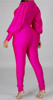 Pink 2PC Bodysuit/Pants