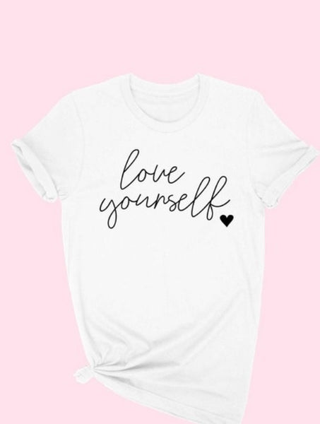 LOVE YOURSELF GRAPHIC TEE WHITE